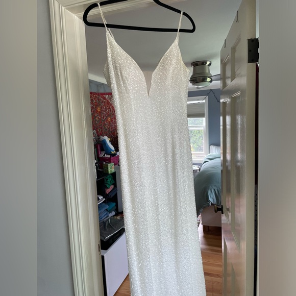 White Sherri Hill Dress - Picture 3 of 10